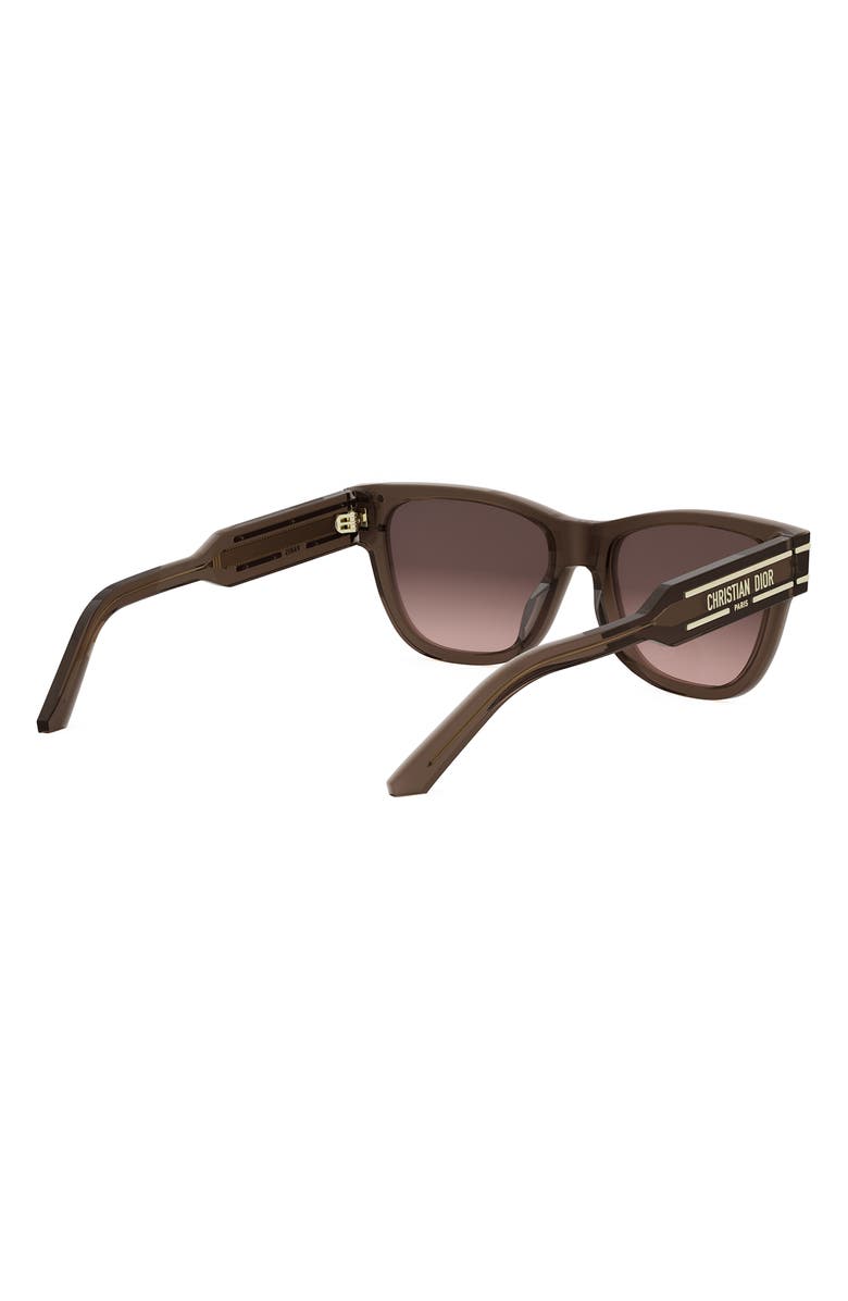DIOR 'DiorSignature S6U 54mm Butterfly Sunglasses, Alternate, color, Shiny Light Brown / Roviex
