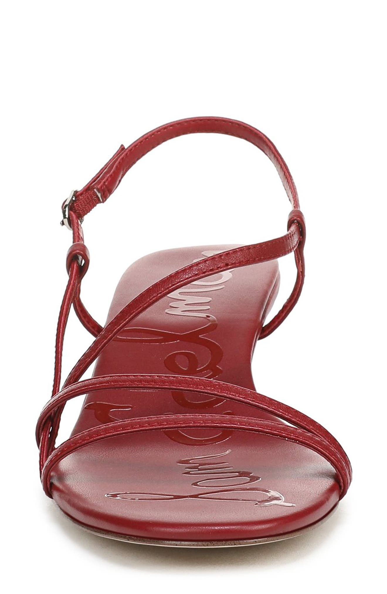 Cora Slingback Kitten Heel Sandal, Alternate, color, DEEP SCARLET
