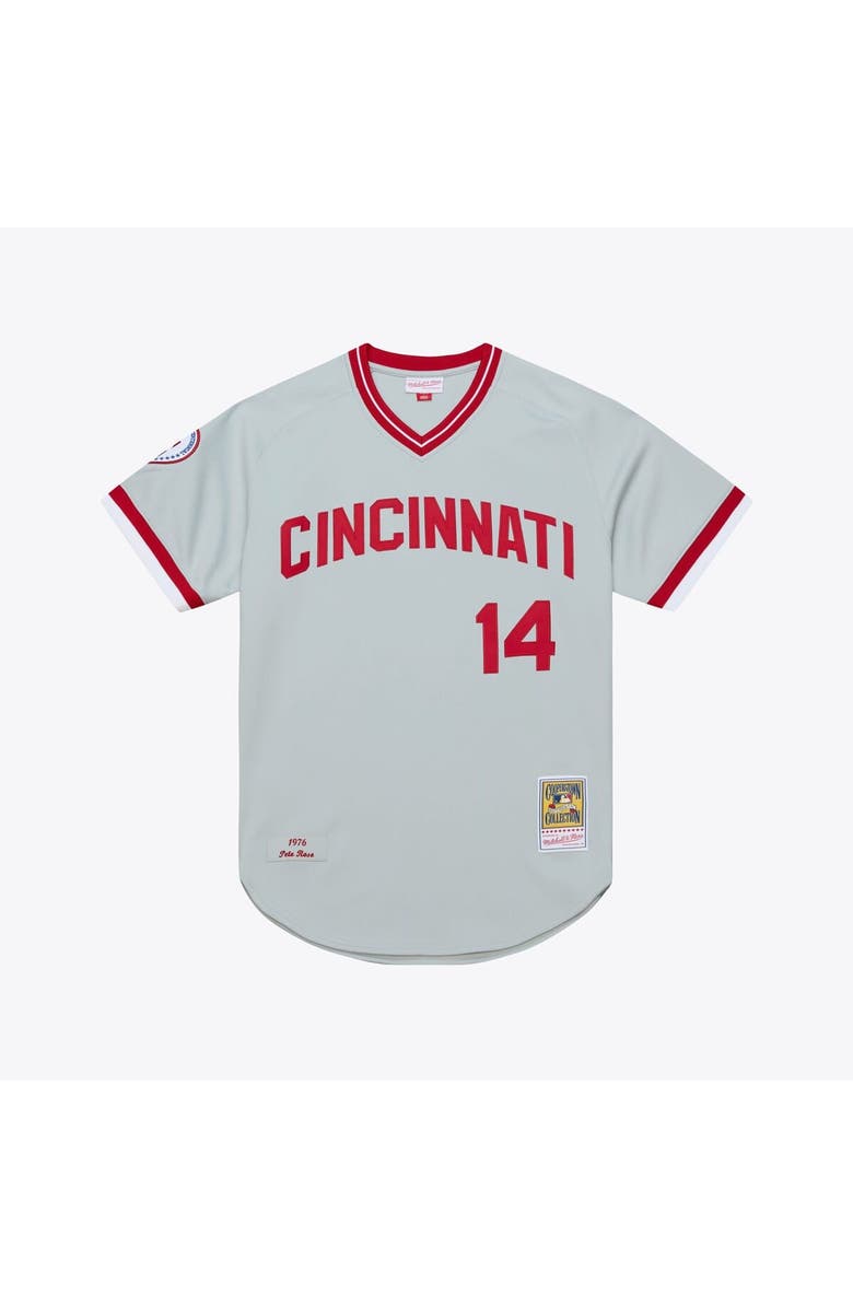 Mitchell & Ness Men's Mitchell & Ness Pete Rose Gray Cincinnati Reds 1976 Authentic Jersey, Main, color, Gray