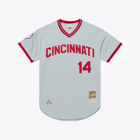 Men's Mitchell & Ness Pete Rose Gray Cincinnati Reds 1976 Authentic Jersey