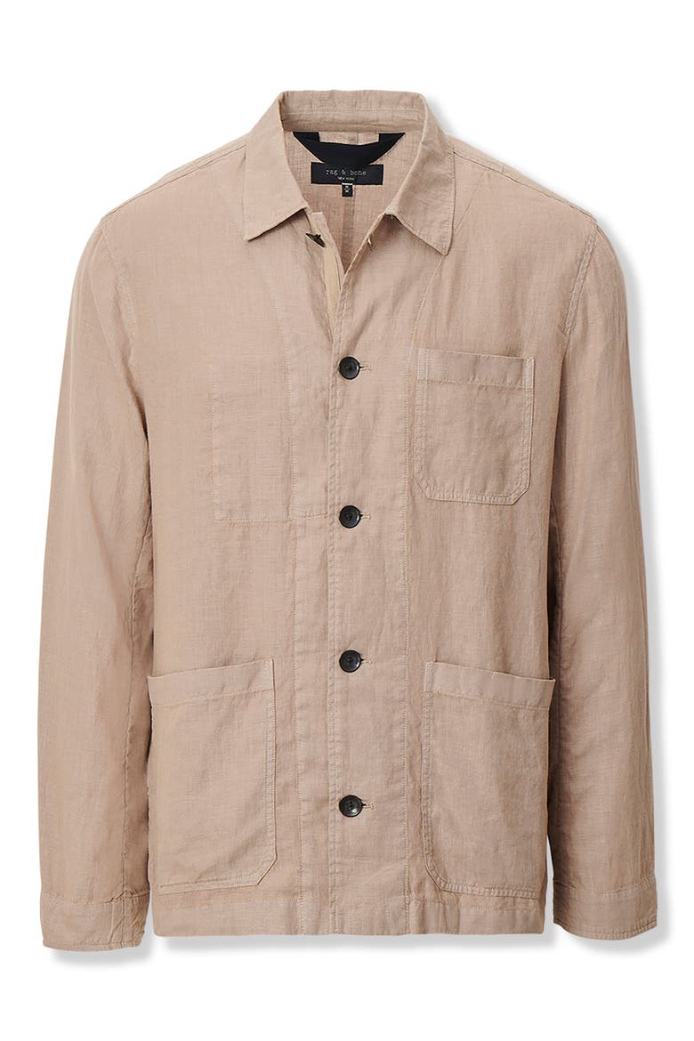 Evan Linen Chore Jacket, Alternate, color, WOLF GREY