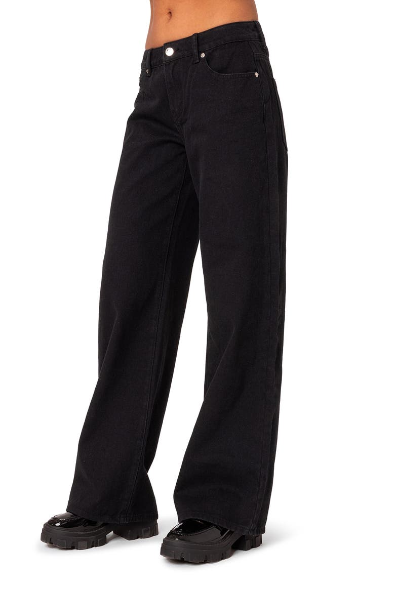 Daytime Wide Leg Jeans, Alternate, color, BLACK