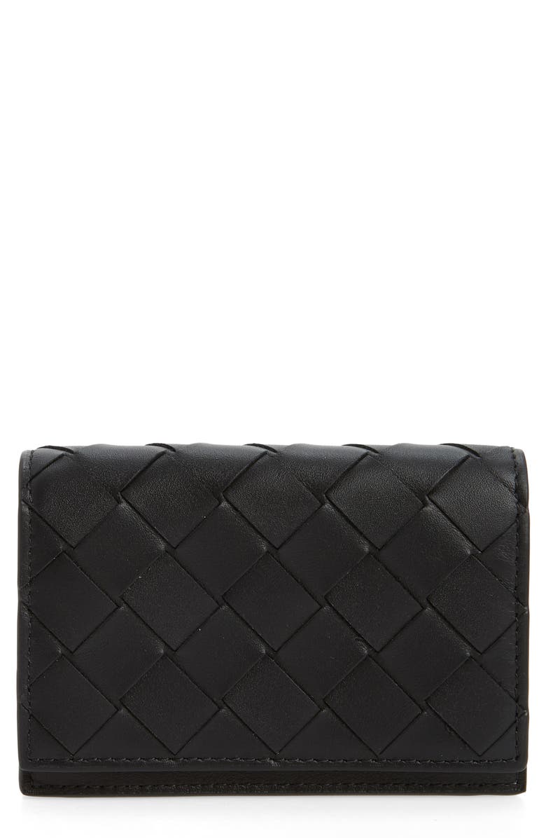 Bottega Veneta Intrecciato Foldover Leather Wallet, Main, color, 