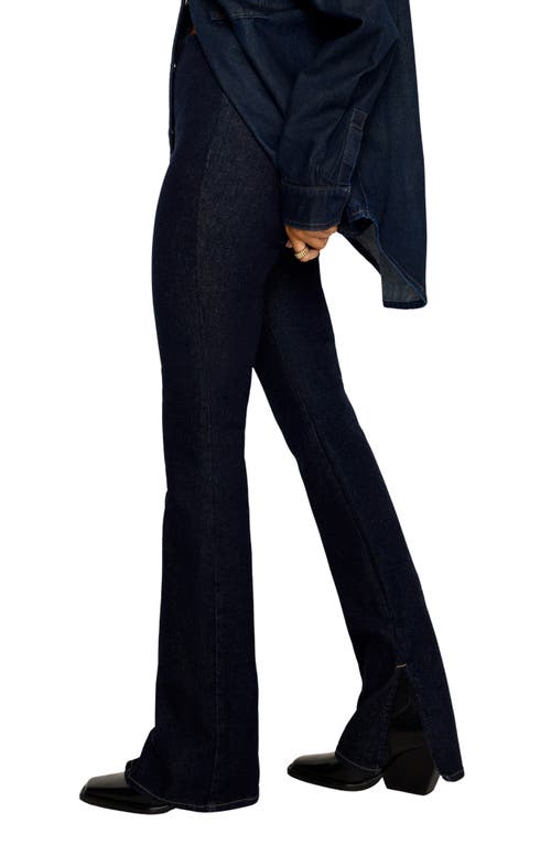 Good American Super High Waist Denim Flare Pants In Black