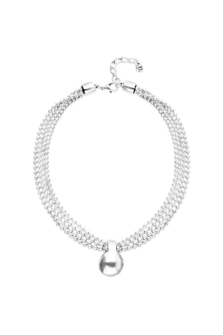 Silver Threads and Large Dials Necklace, Main, color, Silver