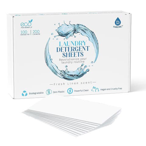 Natural Laundry Detergent Sheets - Fresh Linen Scent