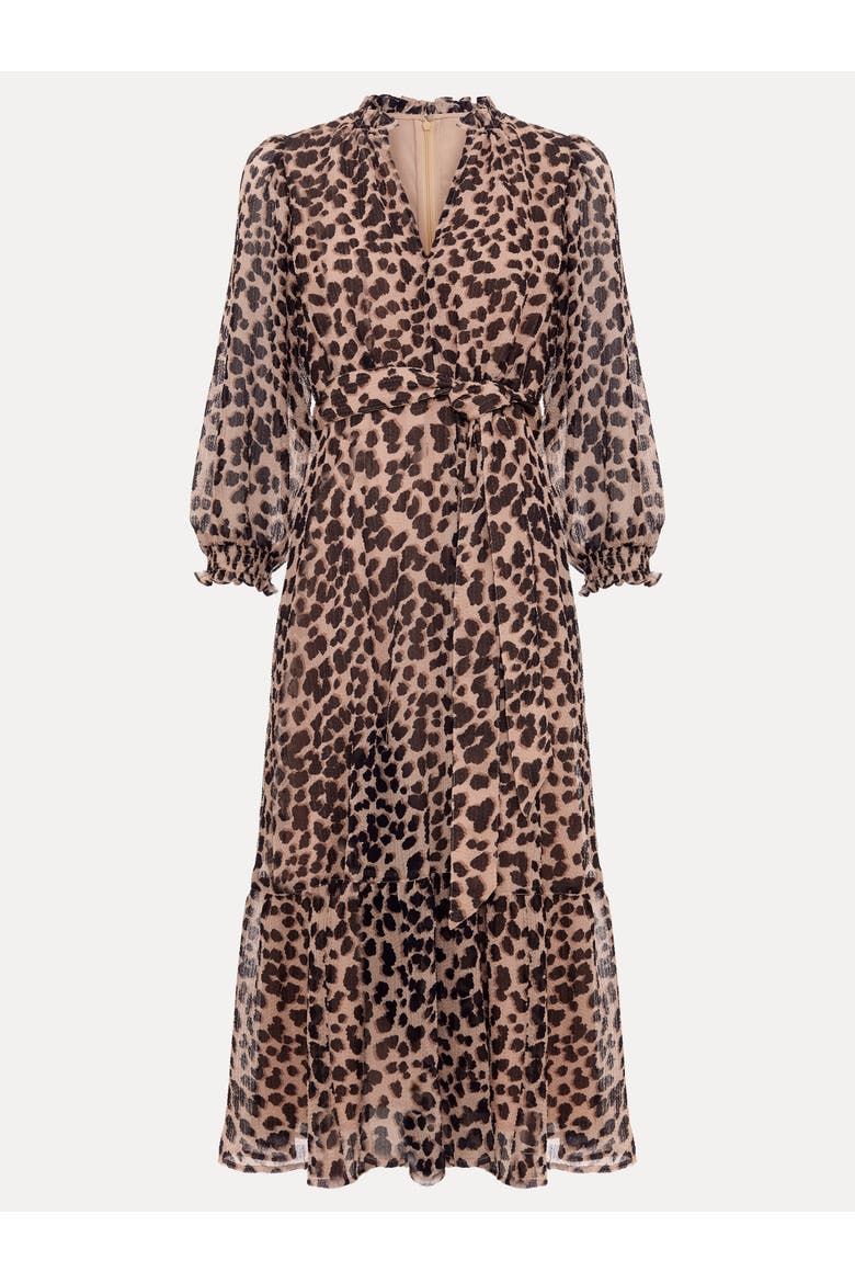 Carra Leopard Midi Dress, Alternate, color, Multi