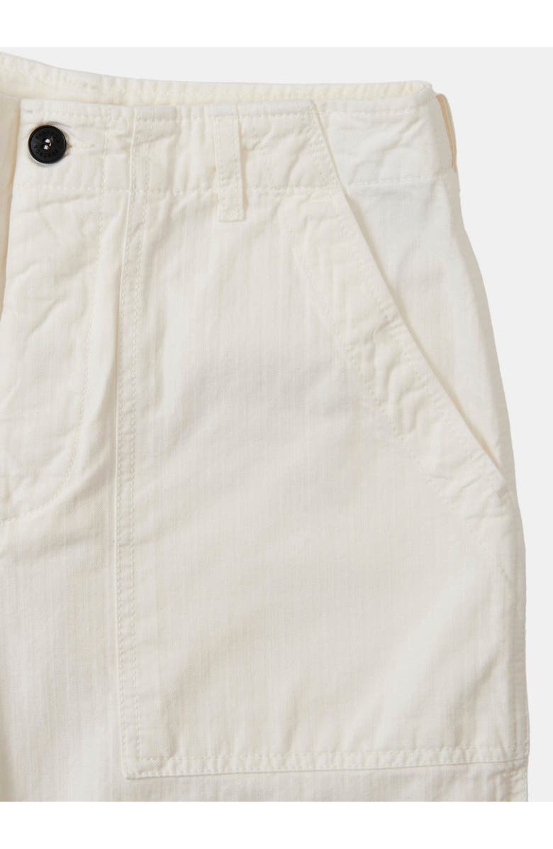 Fortela Jerryt Herringbone Cotton Fatigue Trousers, Alternate, color, Off White