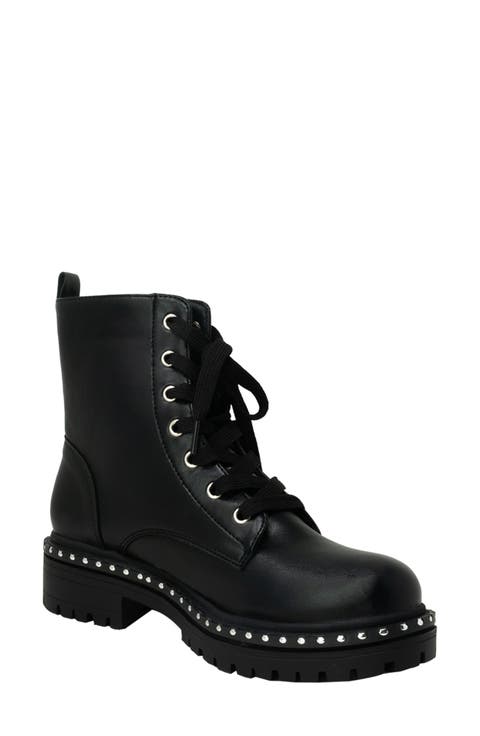 Mira Studded Lug Combat Boot (Women)