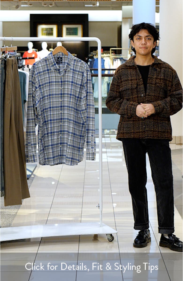 Loudon Plaid Top Shelf Cotton Herringbone Button-Up Shirt, sales video thumbnail