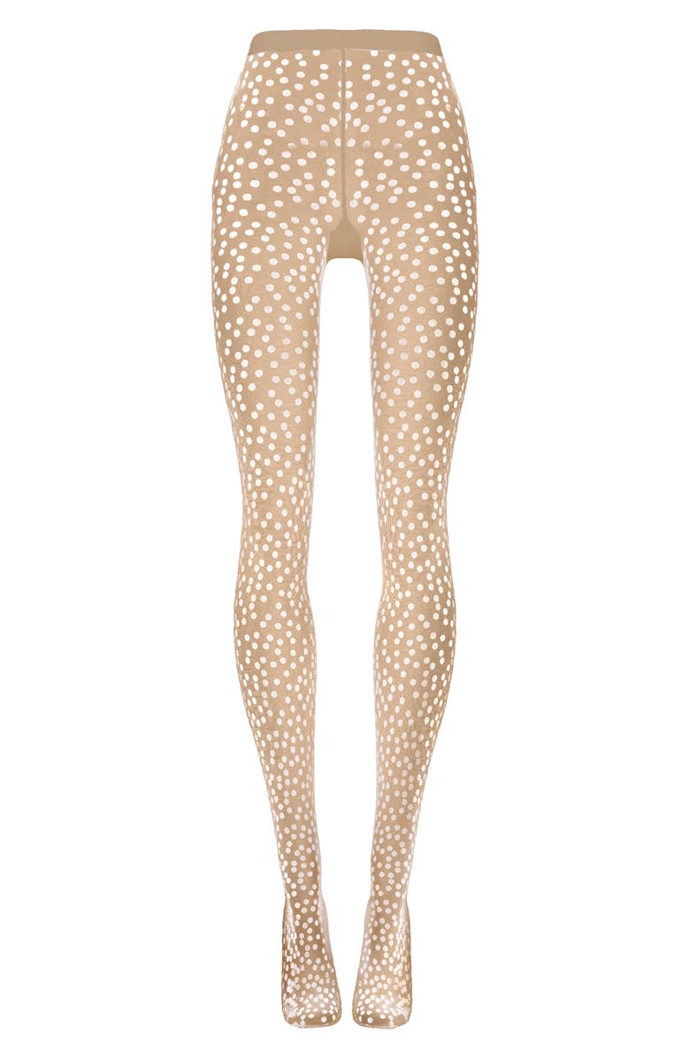 Wolford Sweet Dots Tights, Alternate, color, Fairly Light/ White