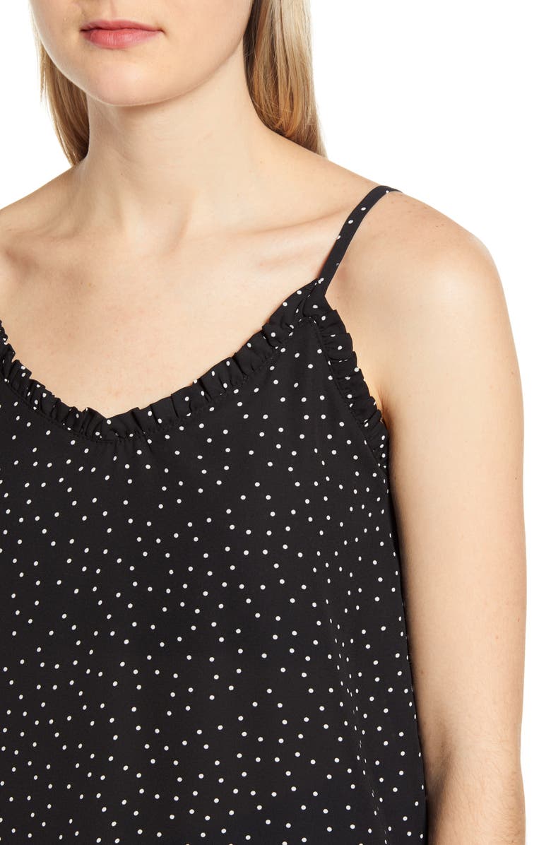 Bobeau Ruffle Trim Camisole, Alternate, color, 
