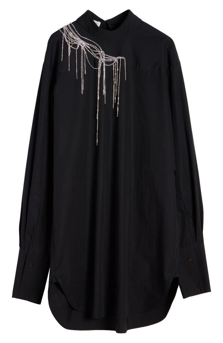 Dries Van Noten Corso Crystal Chain Detail Long Sleeve Shirt, Alternate, color,