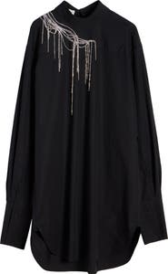 Dries Van Noten Corso Crystal Chain Detail Long Sleeve Shirt