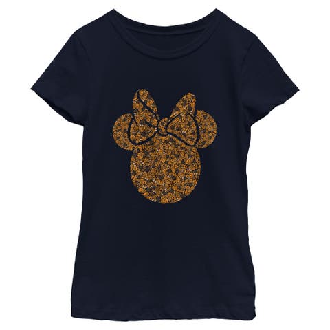 Girl's Minnie Mouse Halloween Disney Minnie Mouse Silhouette Filled T-shirt