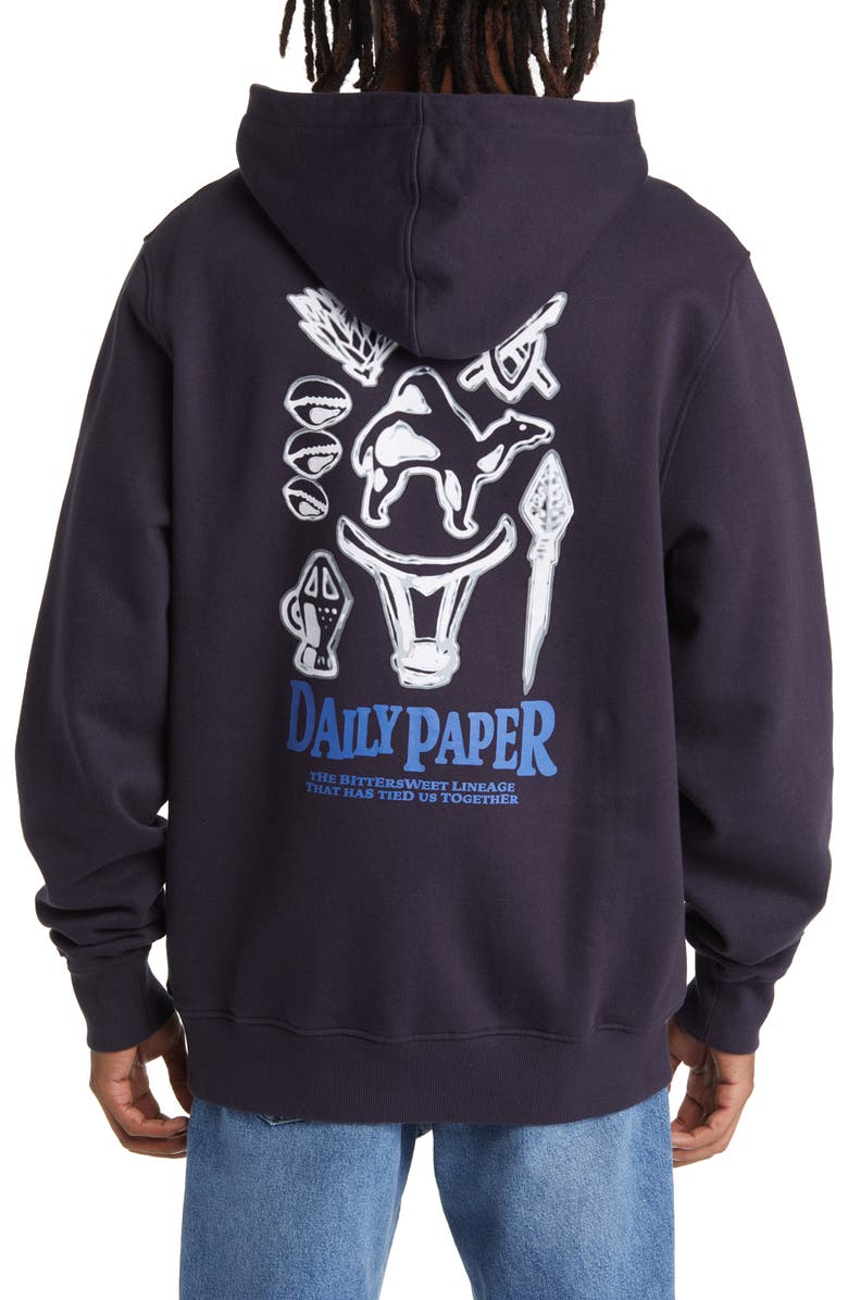 DAILY PAPER Rami Cotton Graphic Hoodie, Alternate, color,