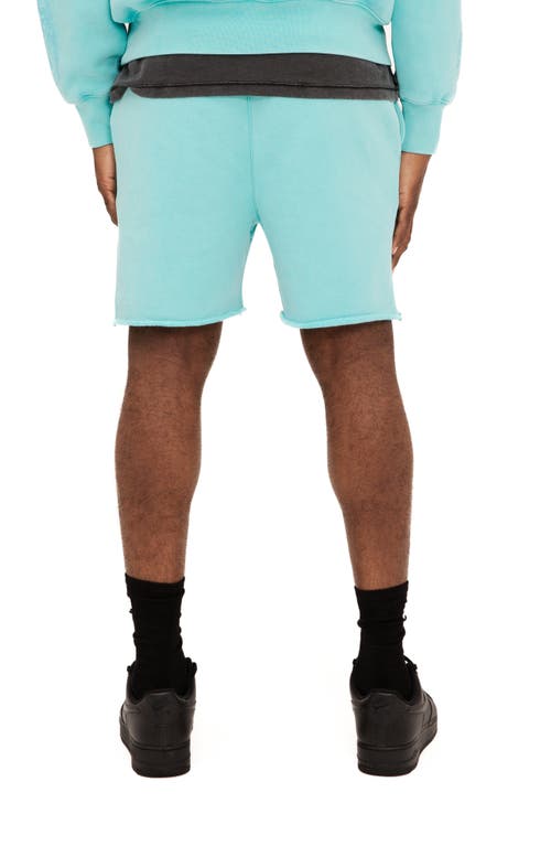Purple Brand Heavyweight Cotton Fleece Sweat Shorts In Green