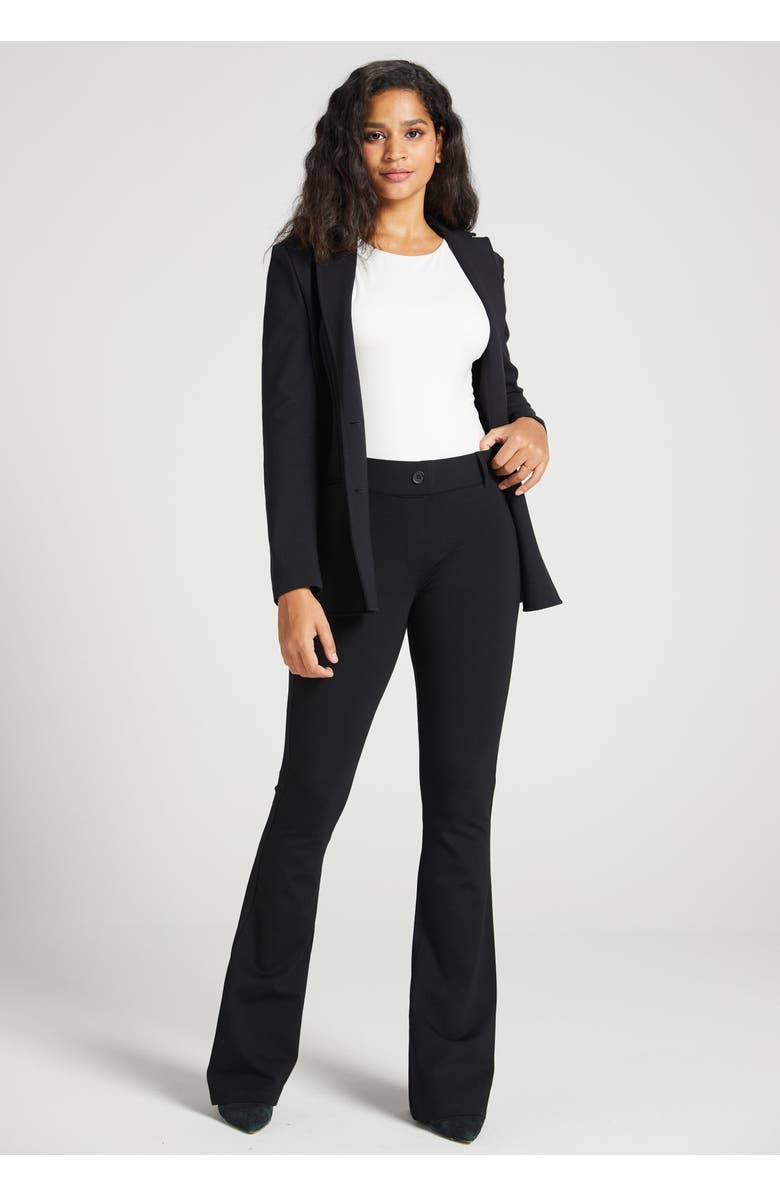 Betabrand Classic DPYP Dress Pant Yoga Pant Bootcut, Alternate, color, Black
