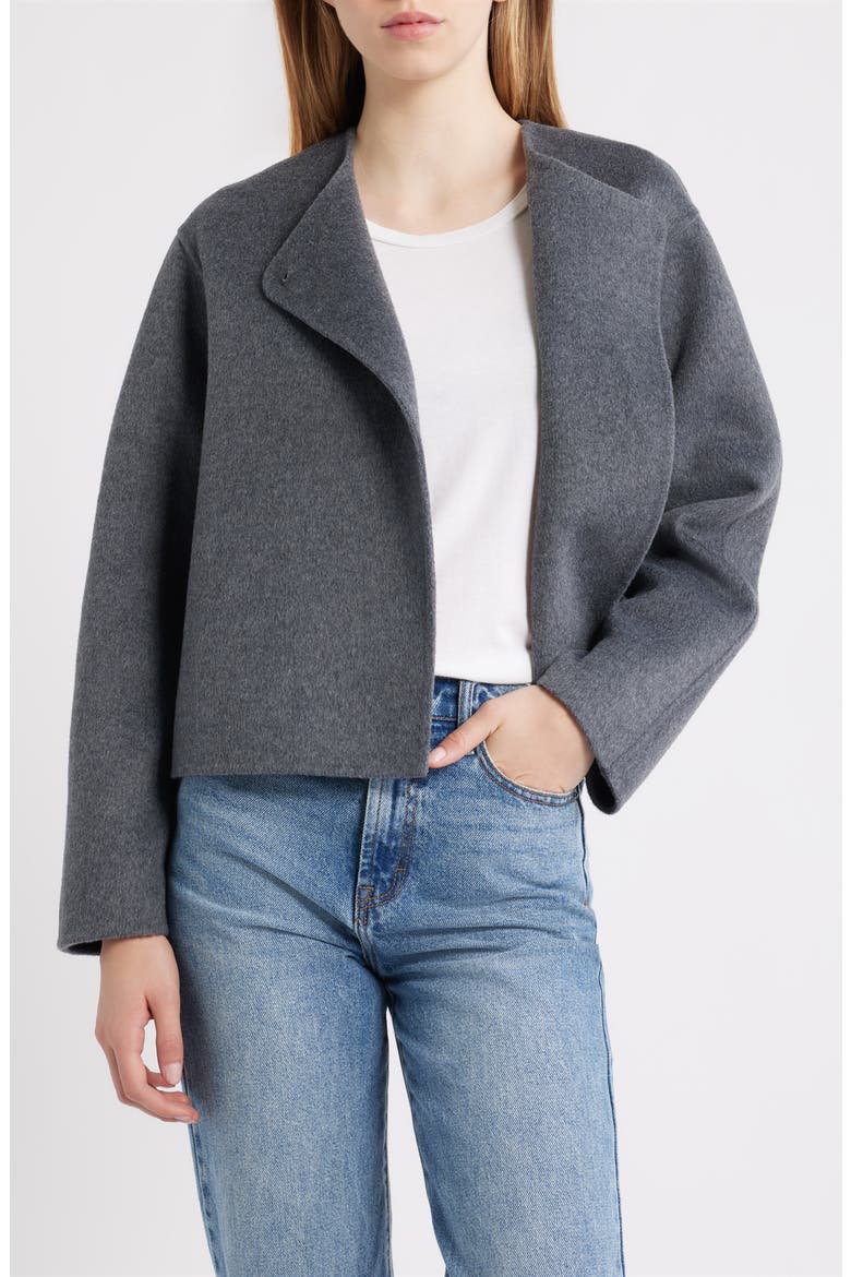 Ronda Wool Blend Jacket, Main, color, HEATHER CHARCOAL