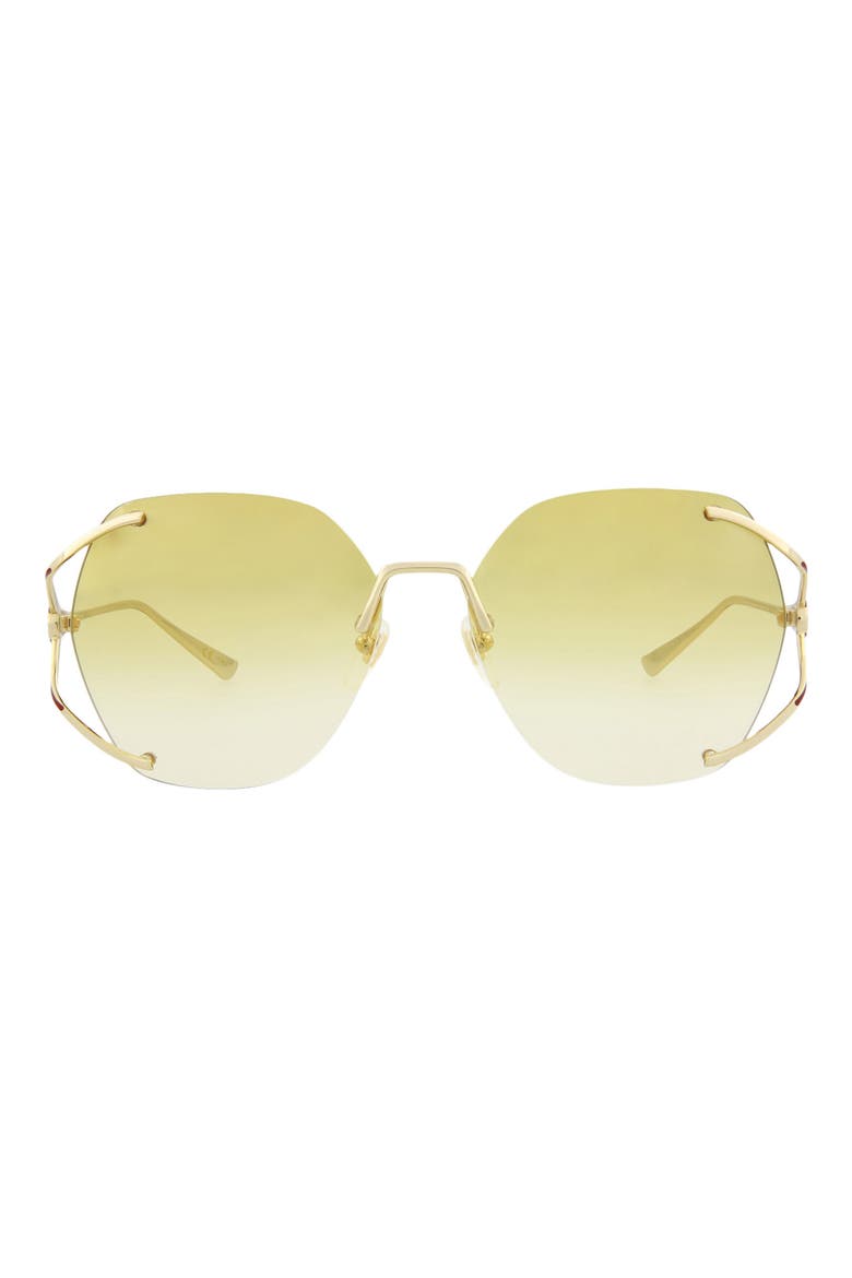 Novelty 59mm Round Sunglasses, Main, color, GOLD GOLD YELLOW