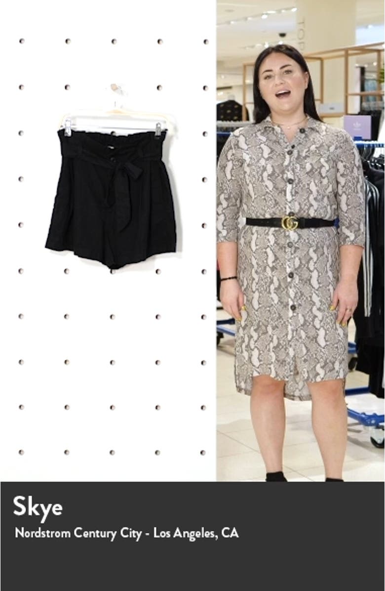 Linen Blend Paperbag Shorts, sales video thumbnail