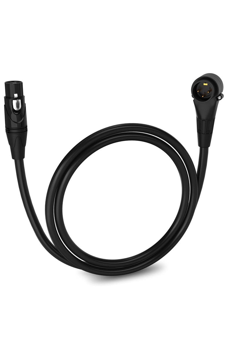Lyxpro 3 ft Right Angle XLR Cable, Male to Female, 3 Pin Microphone Cable, Main, color, Black