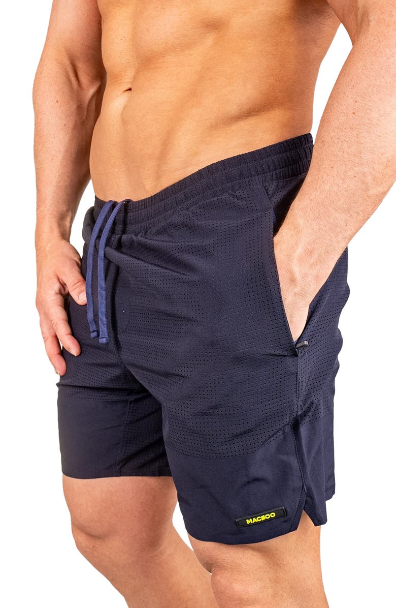 Maceoo Perforated Training Shorts, Alternate, color, Blue