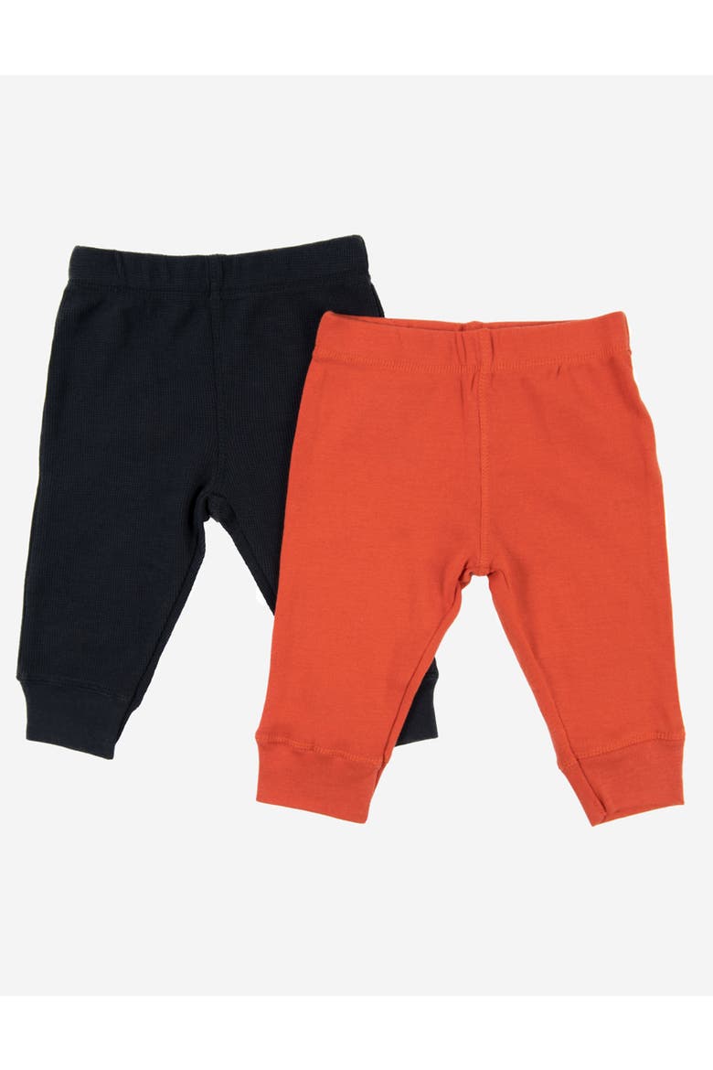 Baby Pants & Leggings Set, Navy Crawling Pant + Colored Legging, Main, color, Orange