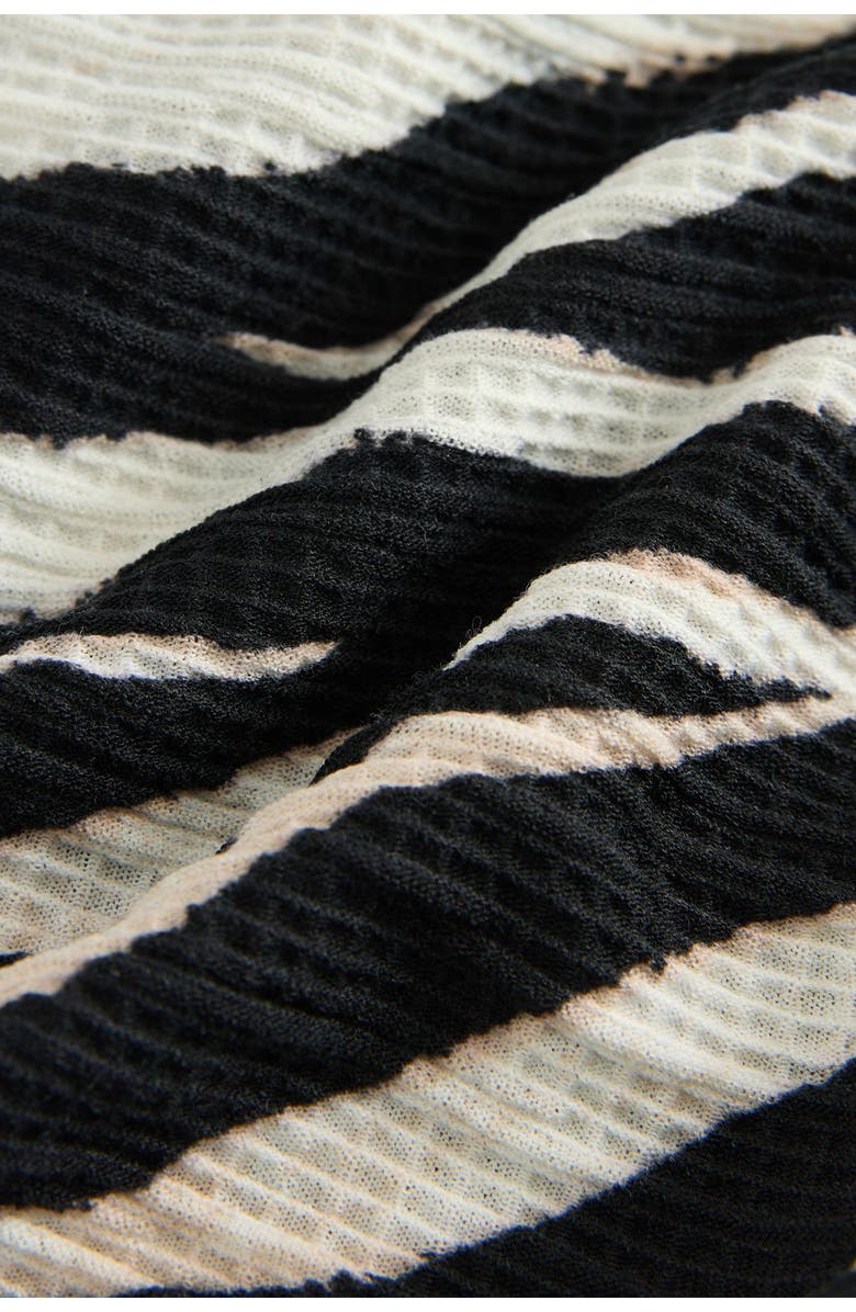 NEXT Zebra Print Tiered Maxi Dress, Alternate, color, Black