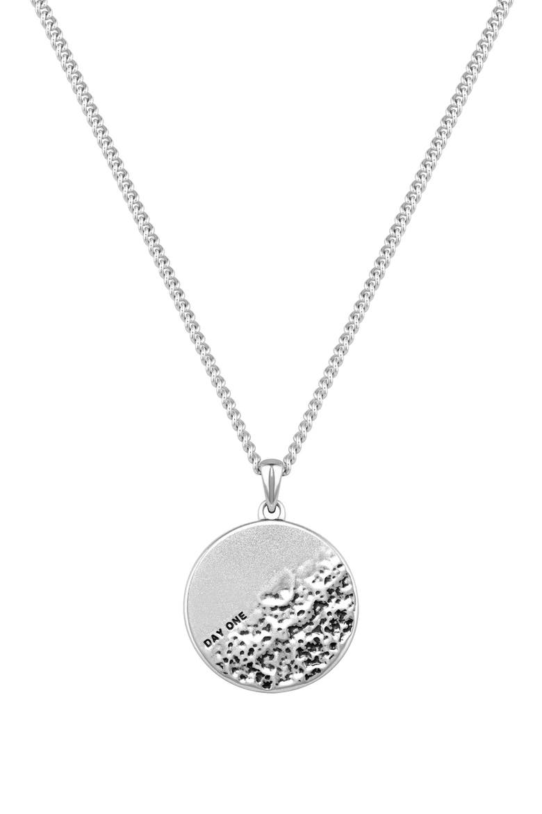 Men's Day One Pendant Necklace, Main, color, STERLING SILVER