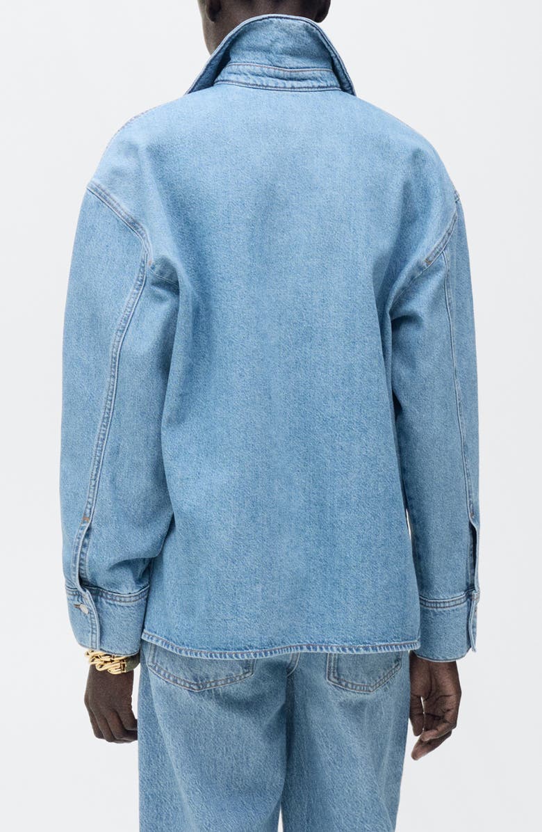 MANGO Denim Popover Top, Alternate, color, 