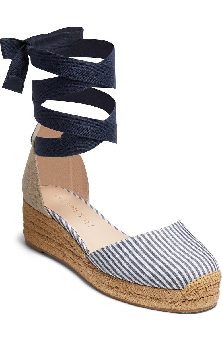 Jack Rogers Palmer Ankle Wrap Wedge Espadrille, Main, color,