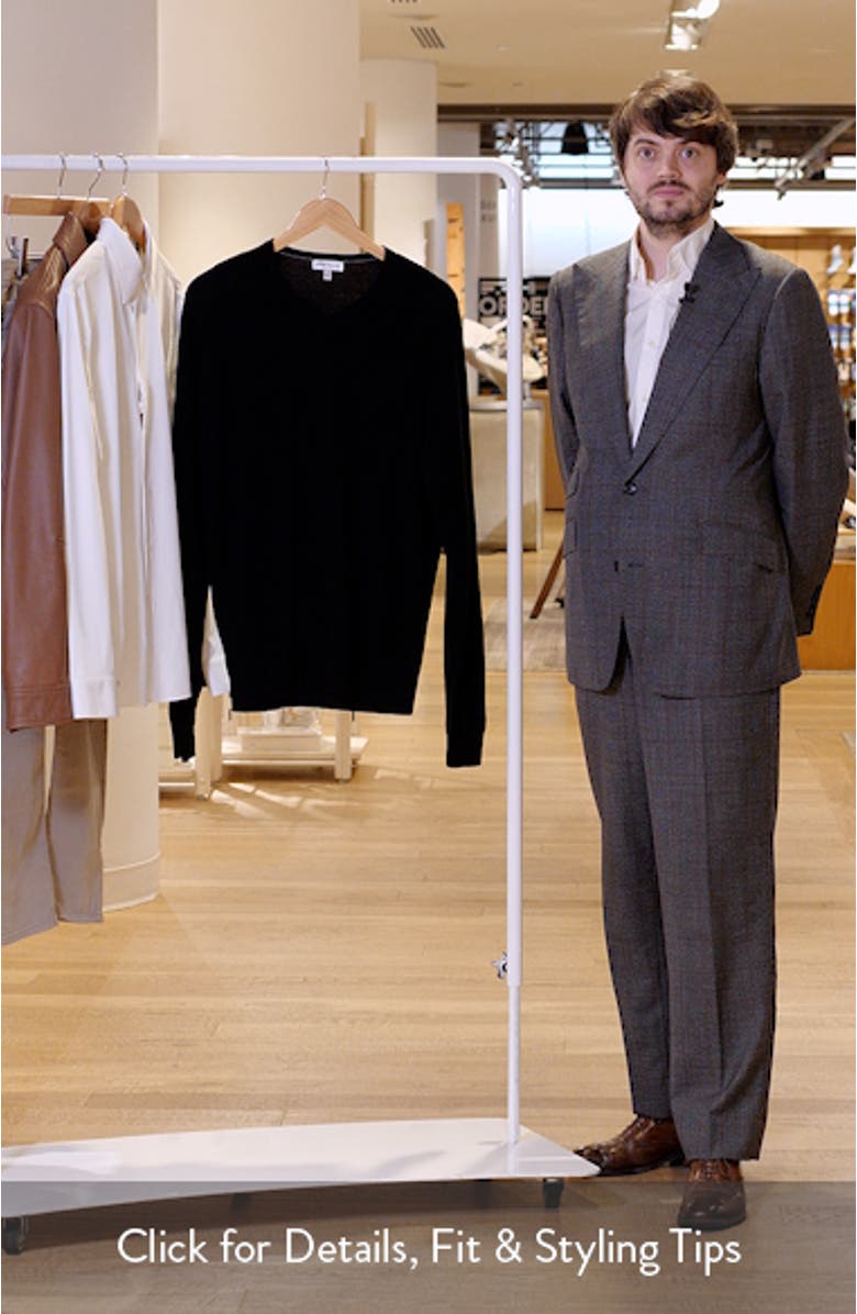 Crown Heritage Cashmere V-Neck Sweater, sales video thumbnail