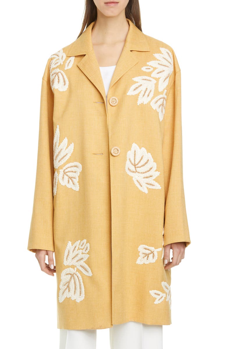 Lafayette 148 New York Myer Embellished Car Coat, Main, color, 