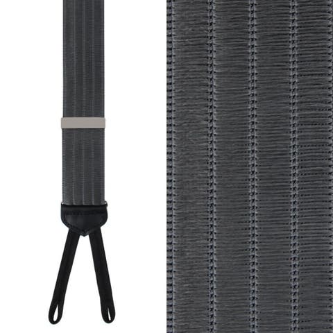 Jefferson Brushed Pinstripe Elastic Formal End Suspenders (Braces)
