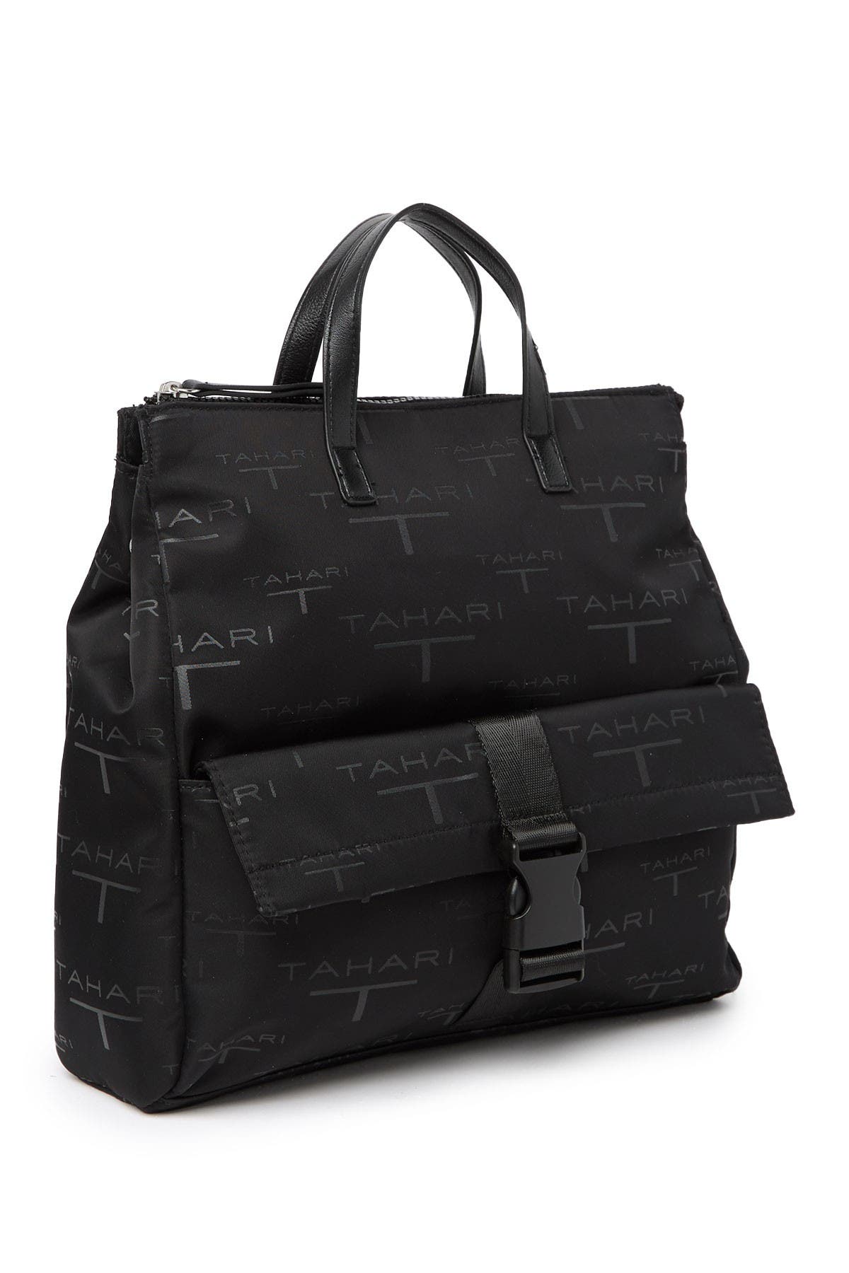 T Tahari Lexington Ave Logo Print Backpack, Alternate, color, 