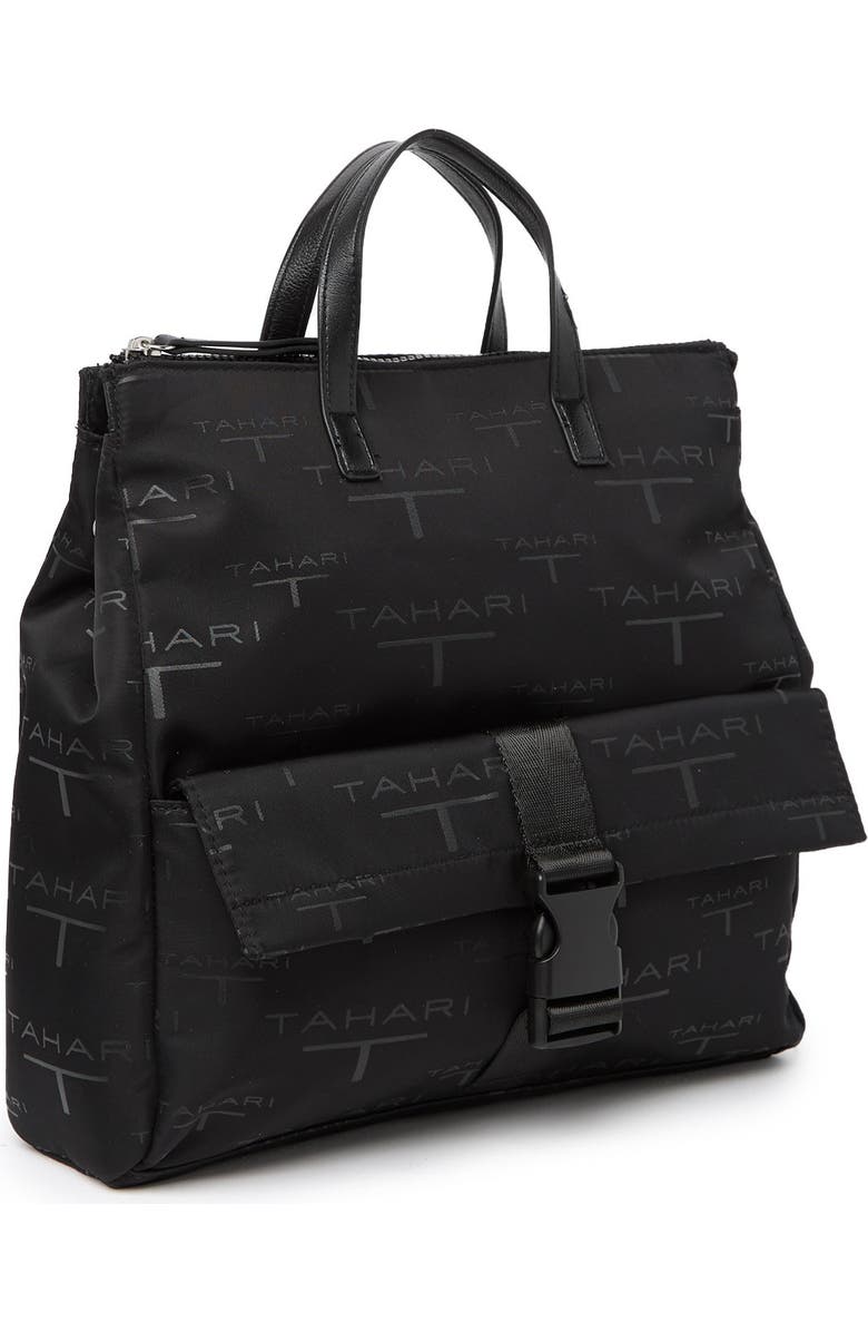 T Tahari Lexington Ave Logo Print Backpack, Alternate, color,