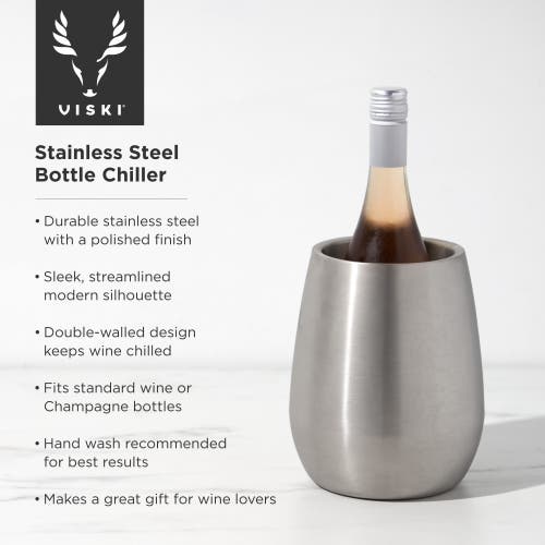 Viski Bottle Chiller In Silver