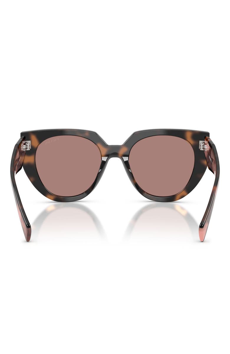 Prada 52mm Cat Eye Sunglasses, Alternate, color, Mauve Tortoise / Light Brown