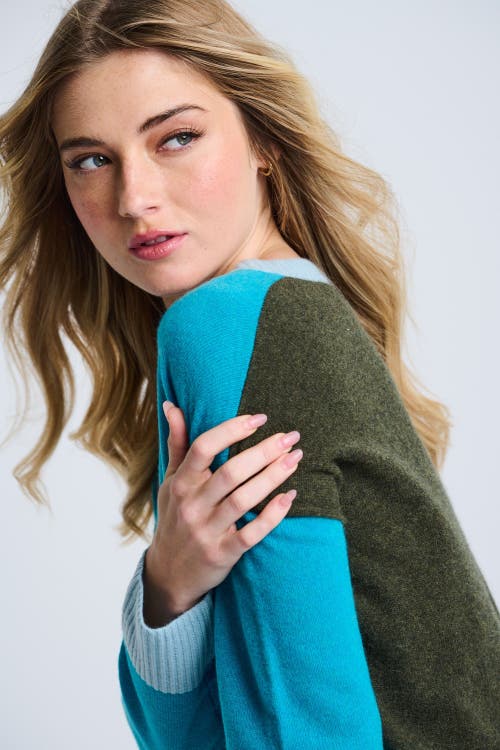 Lisa Todd Color Wheel Cashmere Sweater In Blue