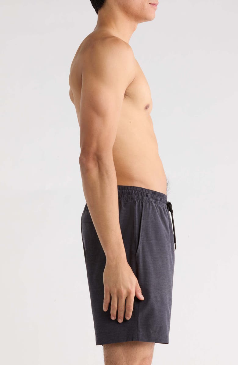 Nordstrom 7-Inch Volley Swim Shorts, Alternate, color, Black