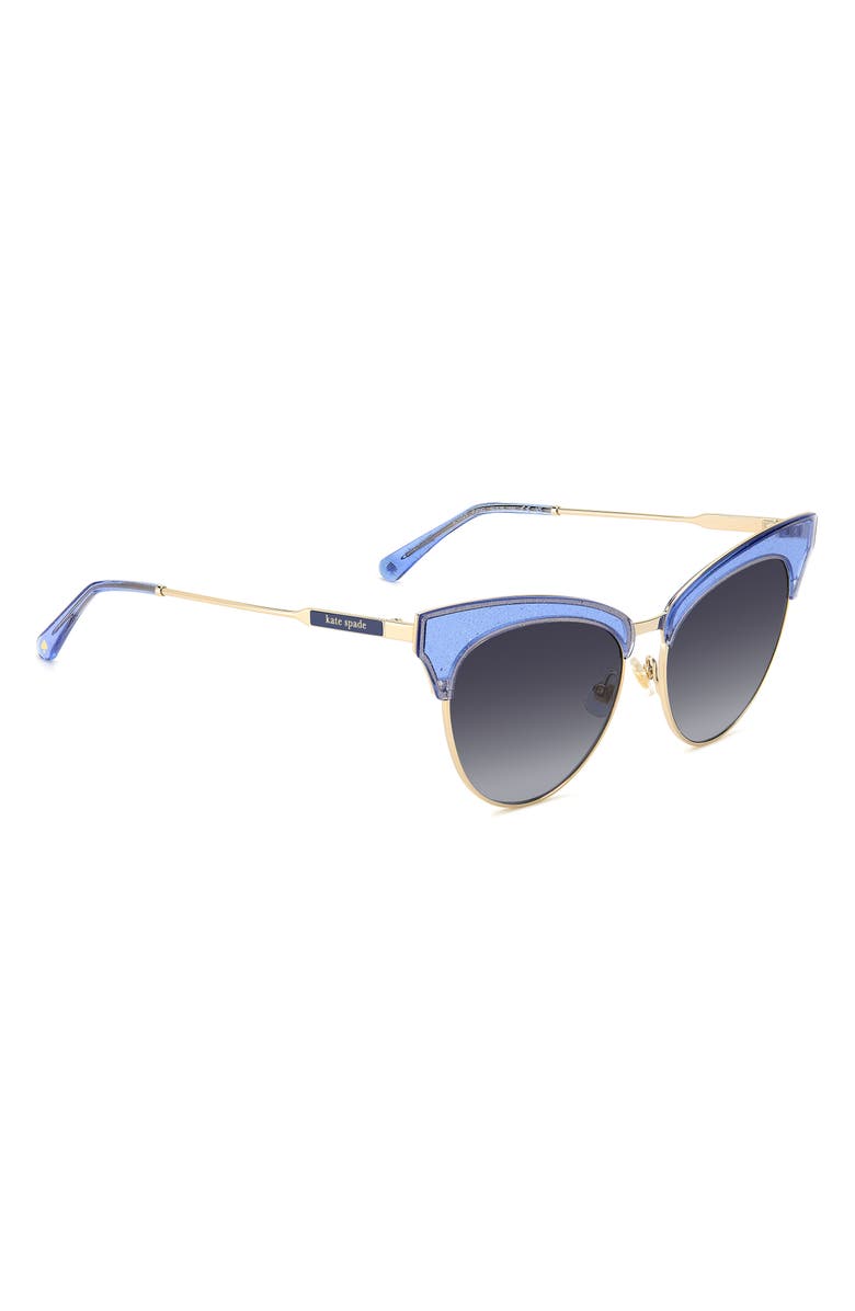 Kate Spade 54mm cat eye sunglasses, Alternate, color, Blue