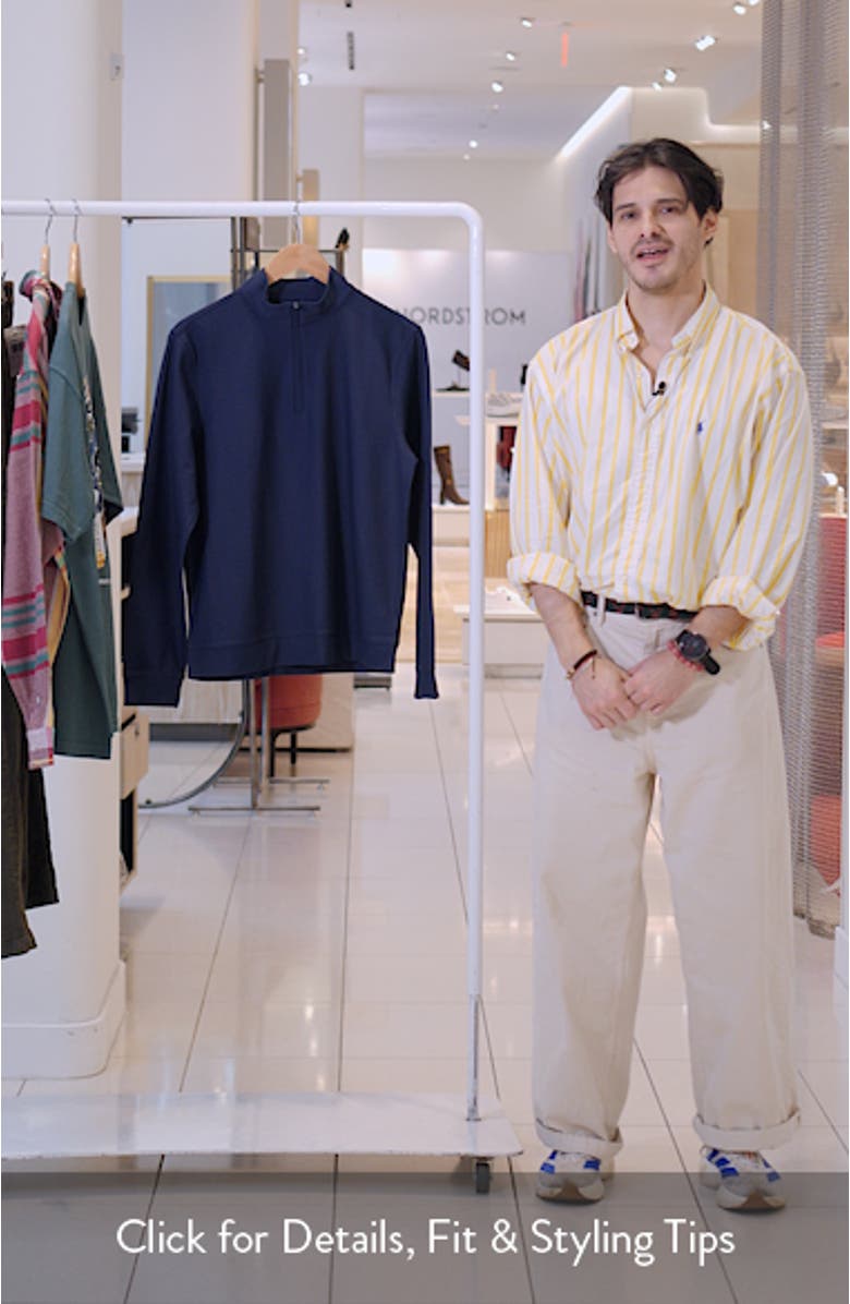 Easton Textured Quarter Zip Pullover, sales video thumbnail