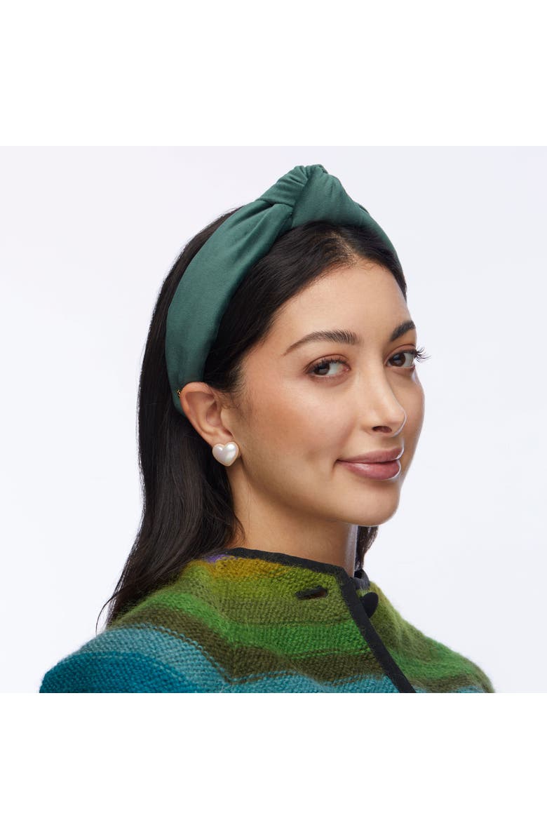 Lele Sadoughi Forest Green Velvet Knotted Headband, Alternate, color, Forest Green 300