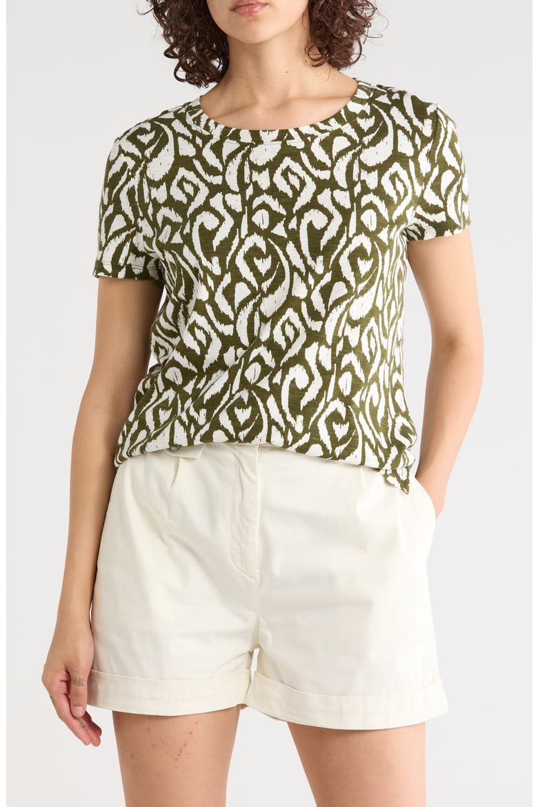 Ashby Isles Inlet Ikat Crewneck T-Shirt, Main, color, PALM VERDE