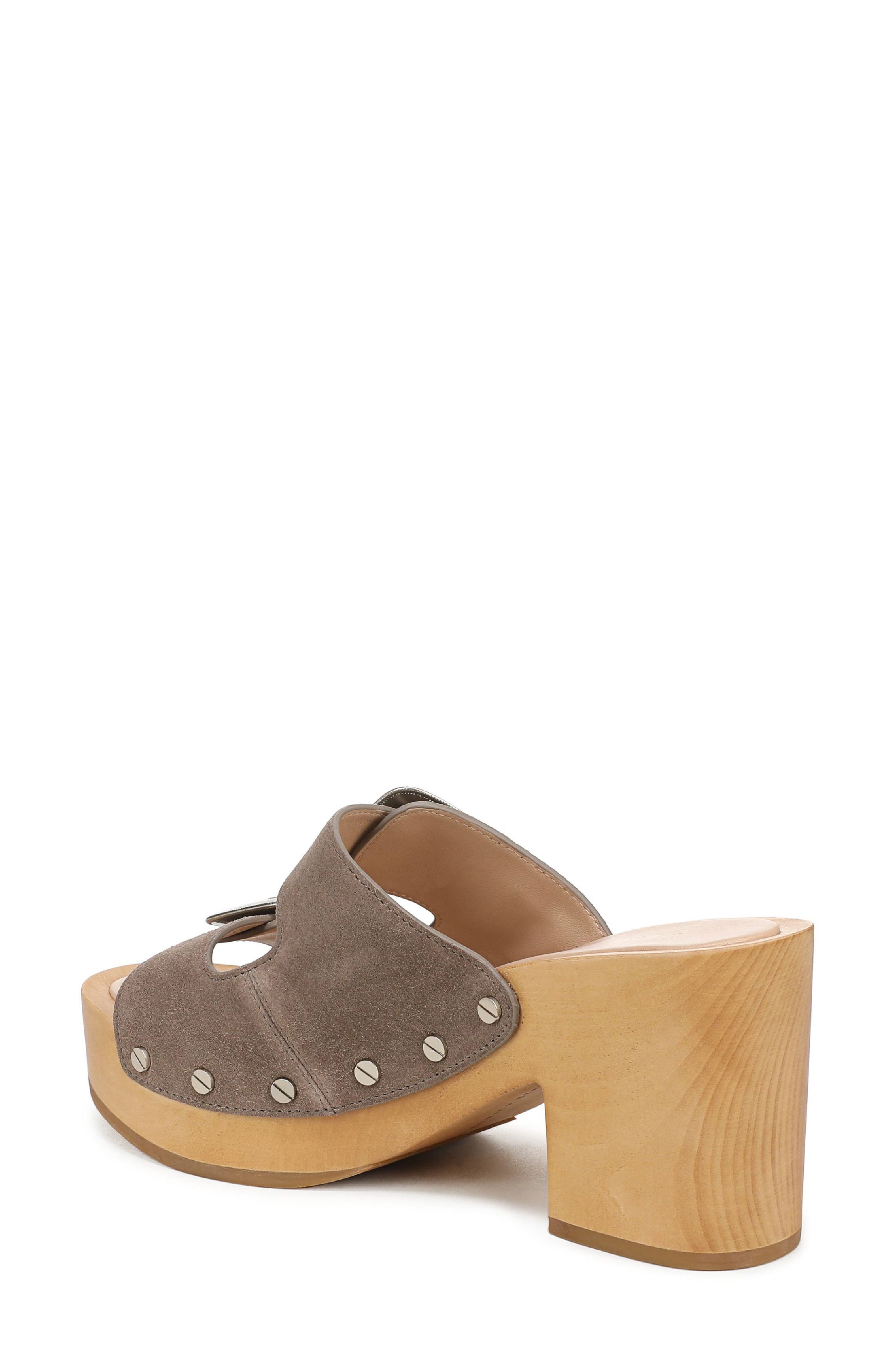 Halifax-2 Leather Slide Sandal, Alternate, color, BARK SUEDE