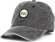 Clare V. Oui Patch Denim Baseball Cap