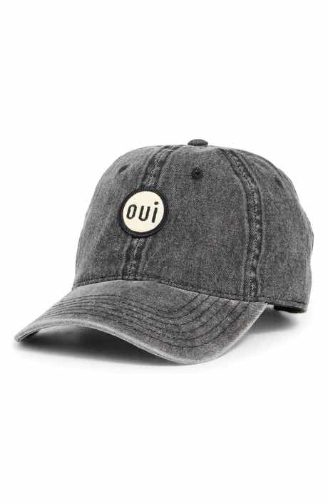 Clare V. Oui Patch Denim Baseball Cap