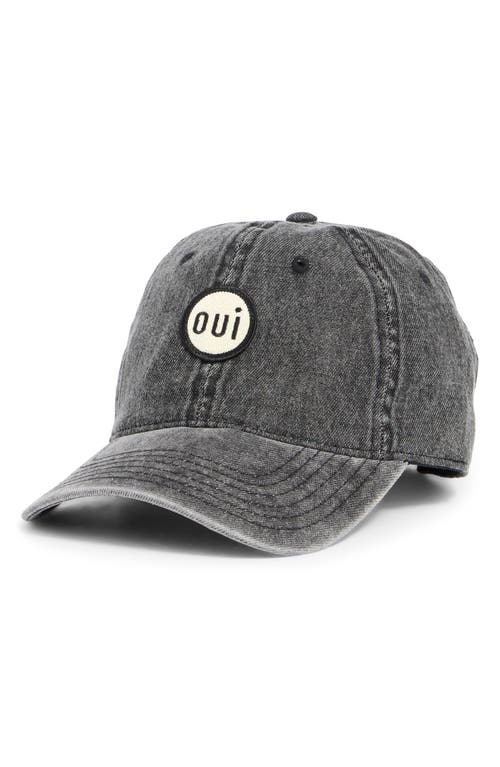 Clare V . Oui Patch Denim Baseball Cap
