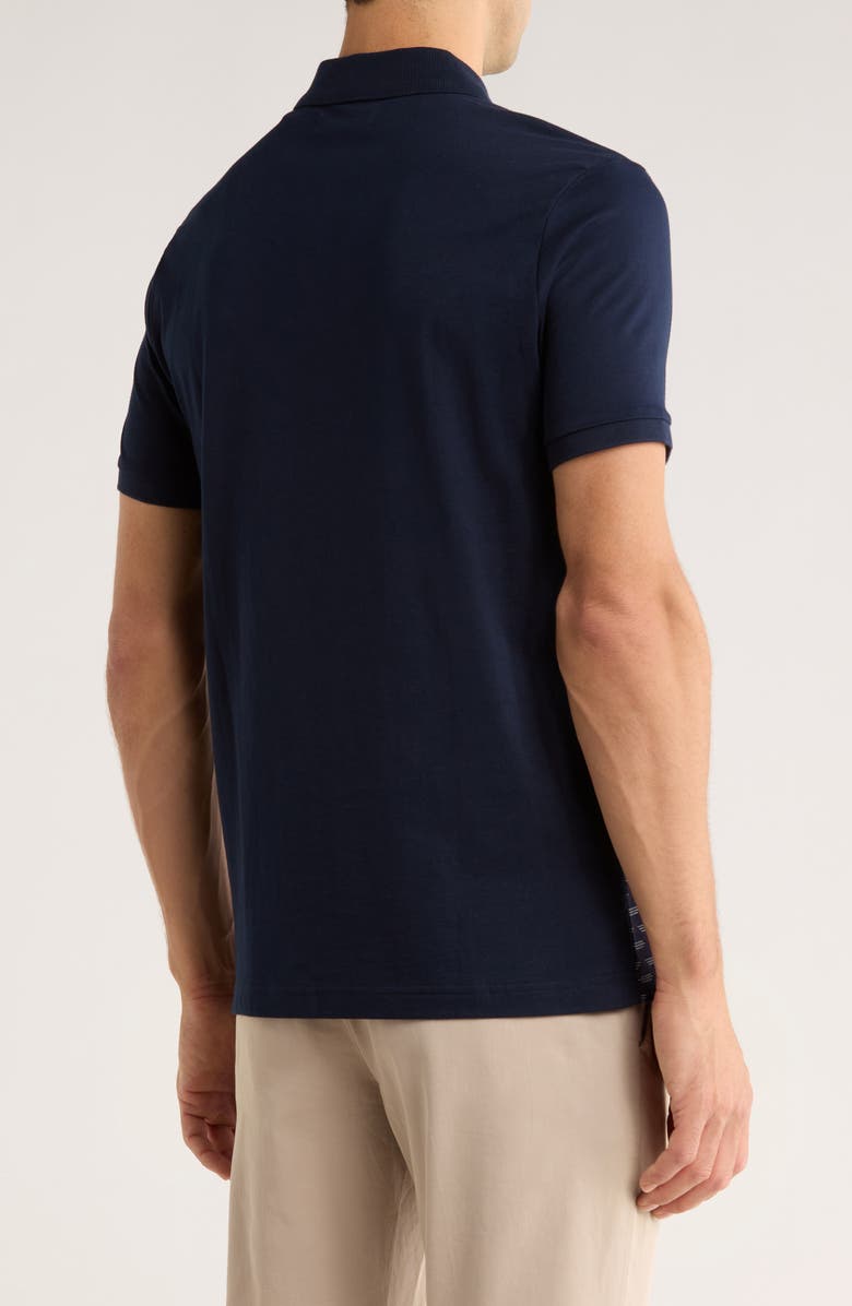 Original Penguin Diamond Cotton Jacquard Knit Polo, Alternate, color, Dark Sapphire